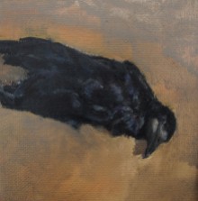 Rook (nightfall), oil on canvas, 20 x 20 cm, 2015