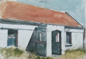 Front porch, Oil on canvas, 26 x 16 cm, 2012