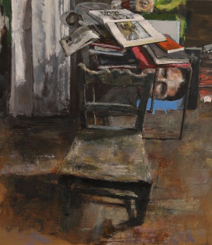 Studio Chair, oil on panel, 40 x 34.5cm